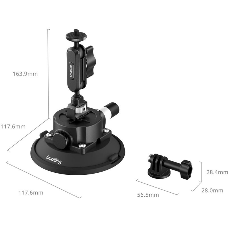 Smallrig 5855 11 cm Suction Cup Mount for Action Cameras-1
