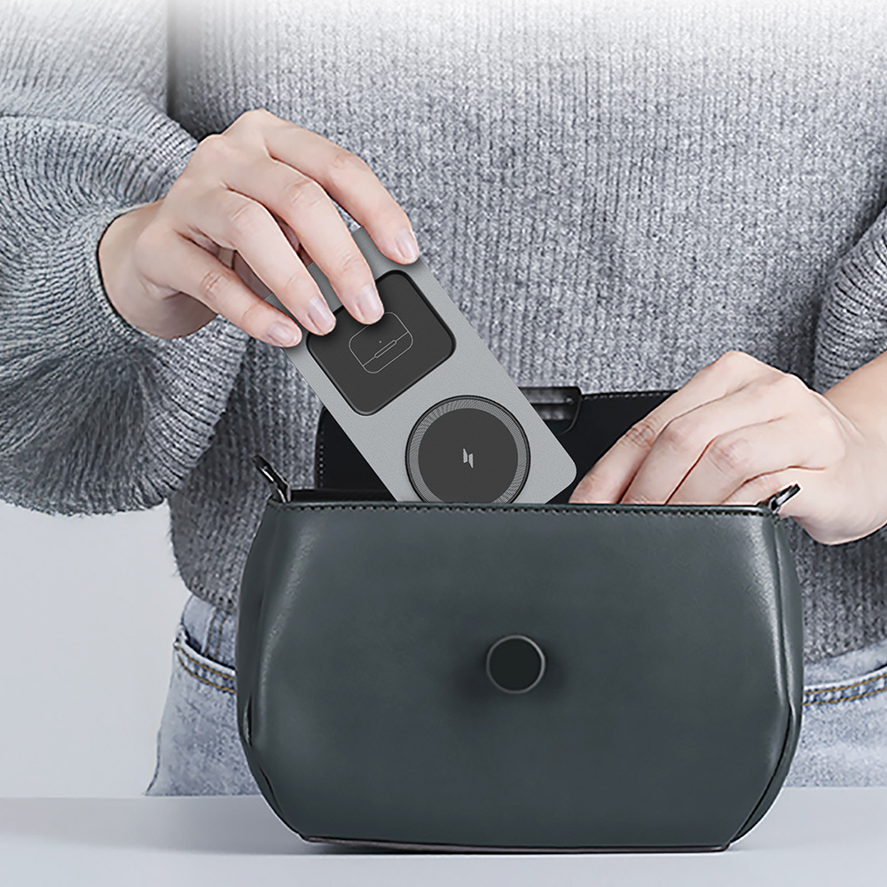 Blavec Indukciós töltő BQI-05 Qi 15W mágneses Magsafe 3 az 1-ben UniCharge (BQI05-QIMS) ezüst-6