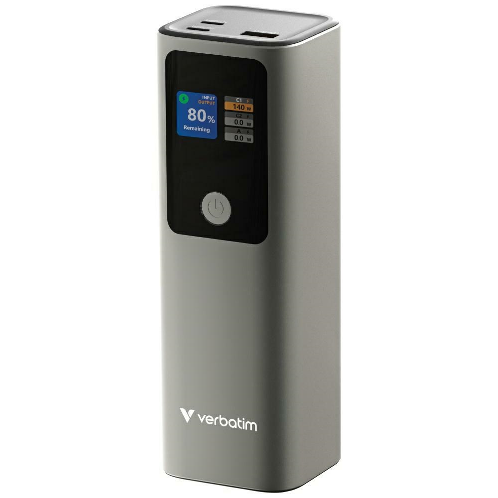 Verbatim Charge n Go 27000mAh 140W 2xUSB-C PD 3.1 powerbank szürke 32269-0