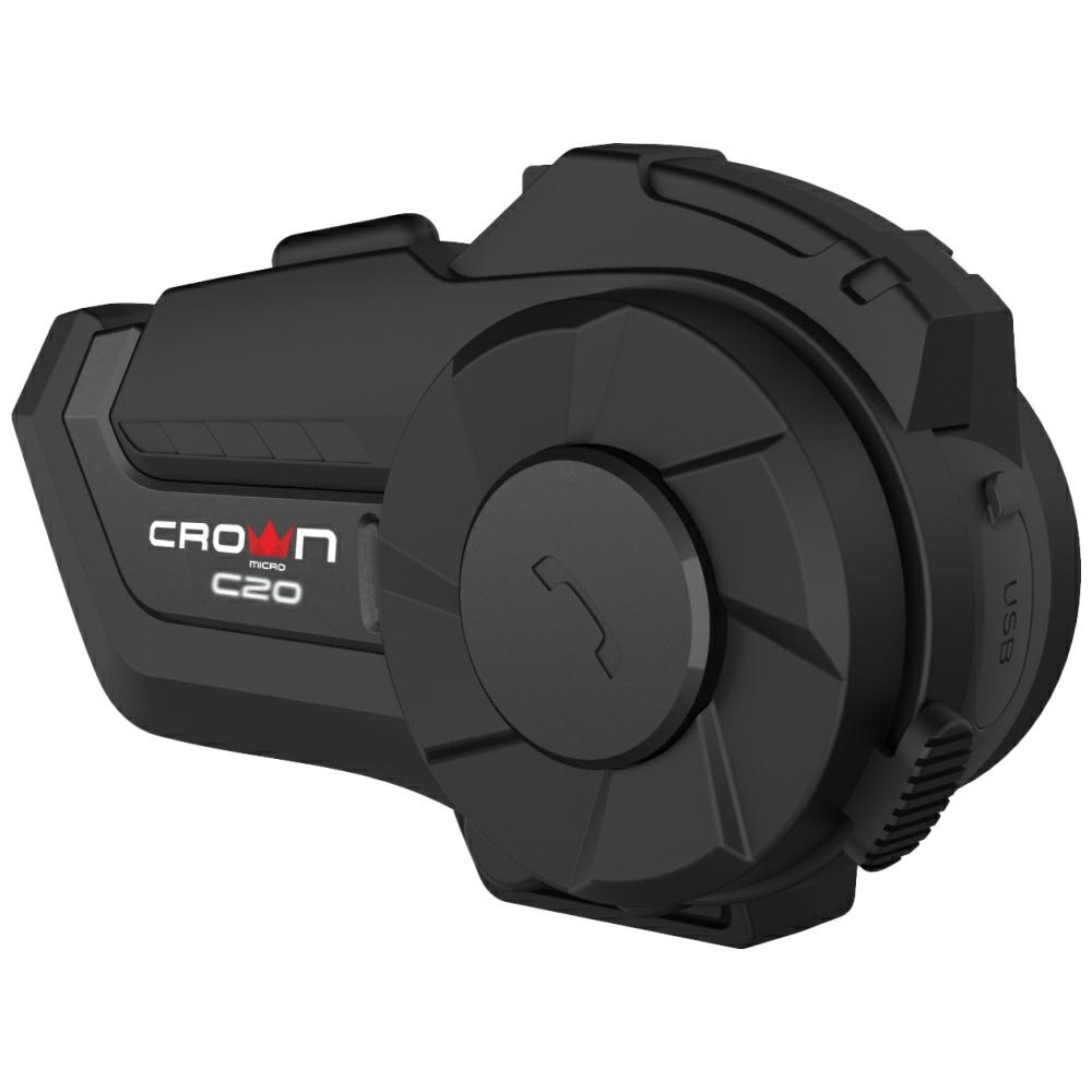 Crown C20 Motorkerékpár Intercom Bluetooth 5.1 fekete-4