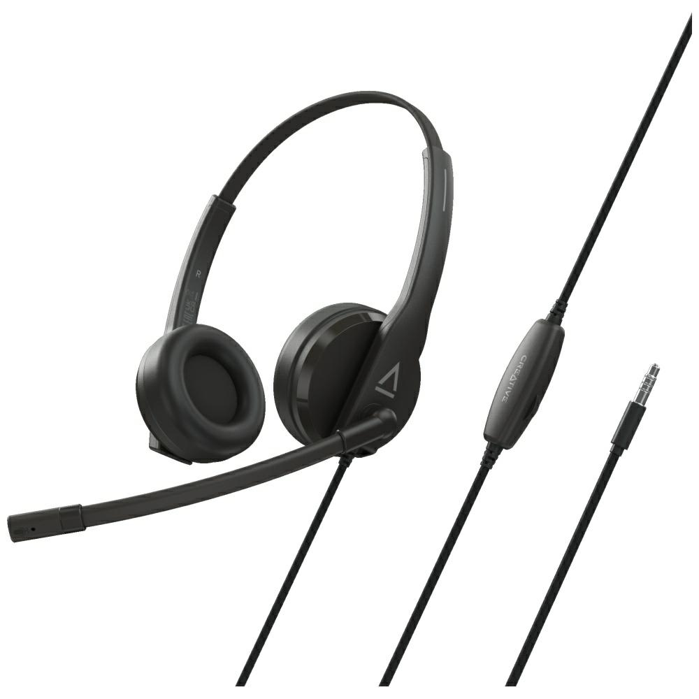 Creative HS-230 Vezetékes Fejhallgató USB Mikrofonnal Fekete-0