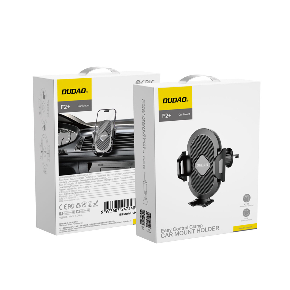 Dudao F2+ telefontartó szellőzőre erősíthető csipesszel - fekete-9