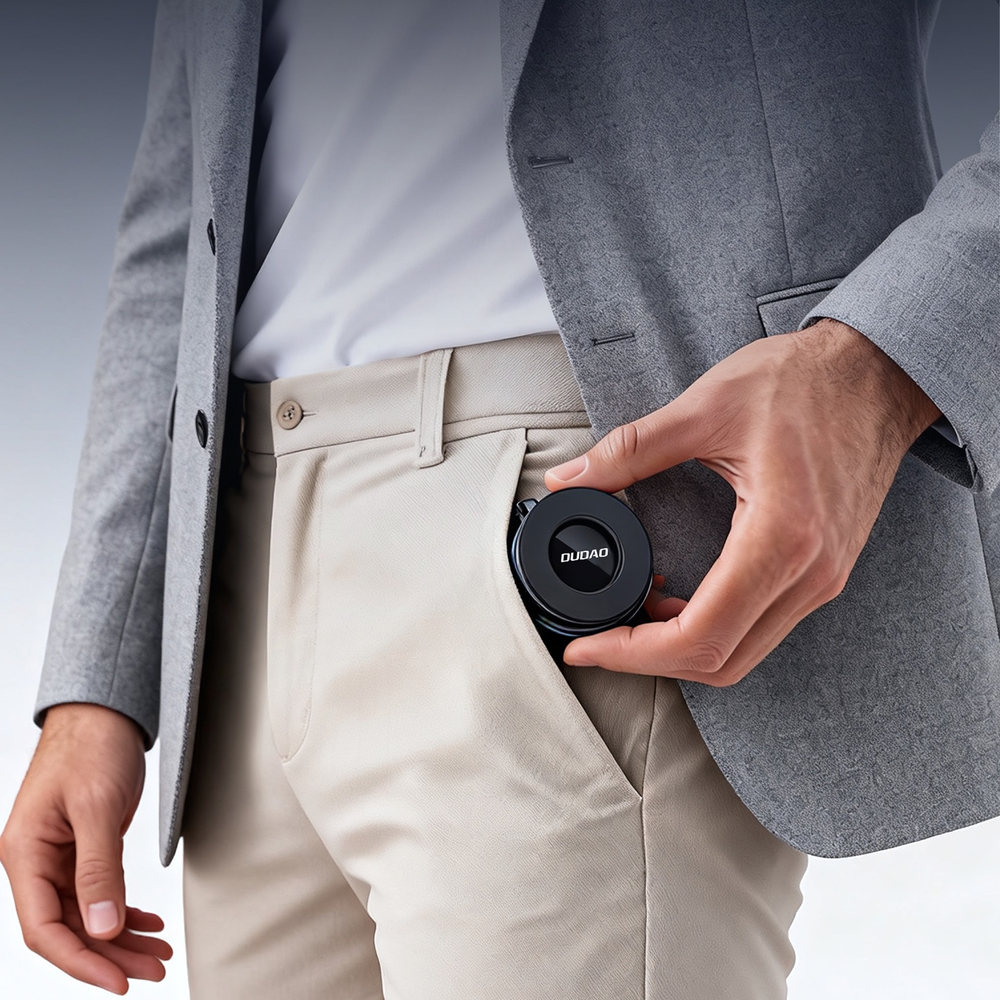 Dudao F24PRO MagSafe Kompatibilis Autós Telefon Tartó Műszerfalra vagy Szélvédőre - Fekete-3