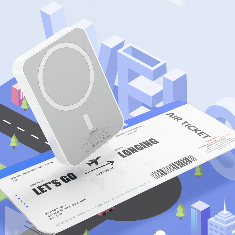 Dudao K26 Power Bank 10000mAh 20W USB-A / USB-C / MagSafe - Fehér-6