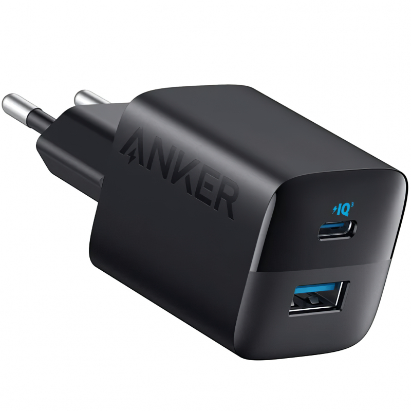Fali Töltő Anker 323, 33W, 3A, 1 x USB-A - 1 x USB-C, Fekete A2331G11-0