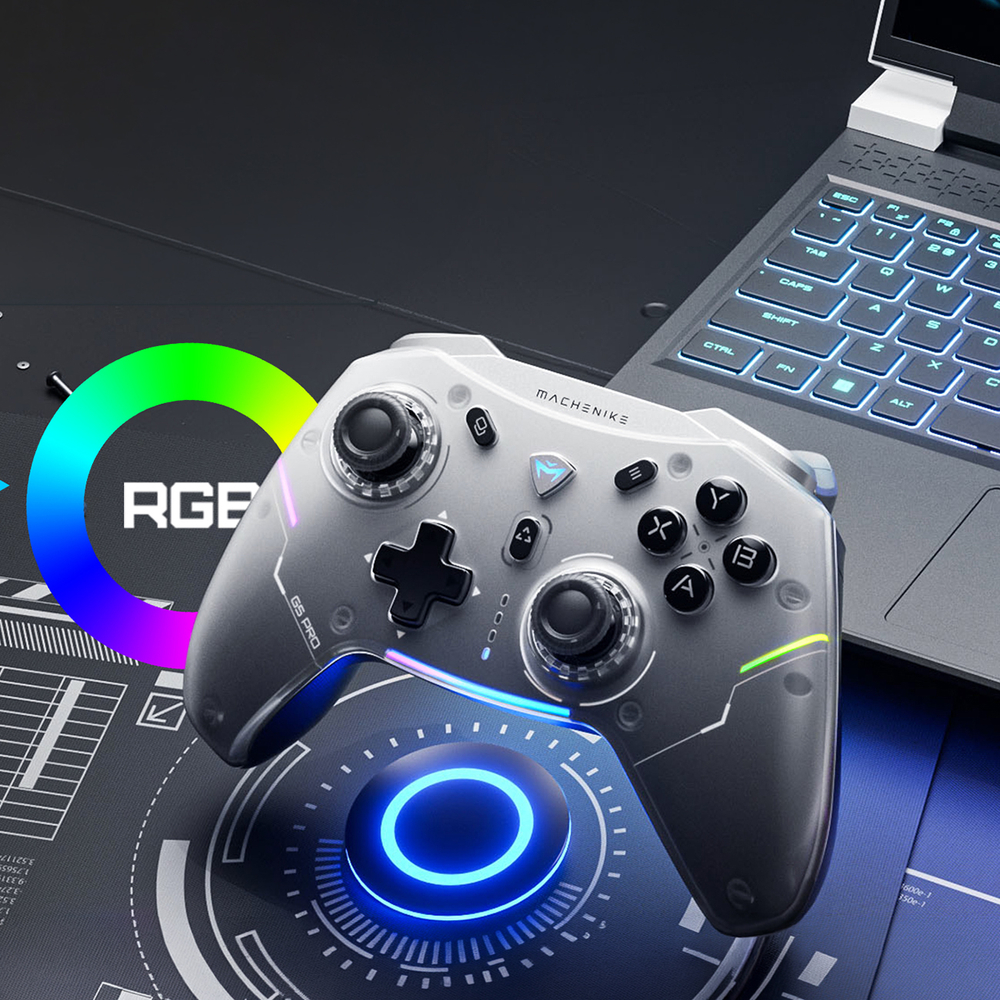 Machenike G5Pro Max Vezeték nélküli Játékvezérlő és Töltőállomás - Szürke-2