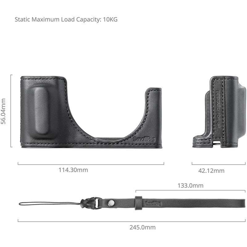 Smallrig 5676 Leather Case Kit for Ricoh GR IV / GR III / GR IIIX / GR III HDF / GR IIIX HDF (Black)-1