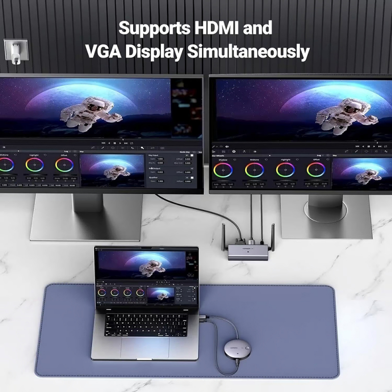 Vezeték nélküli HDMI Kiterjesztő UGREEN CM586, 4K, Szürke-3