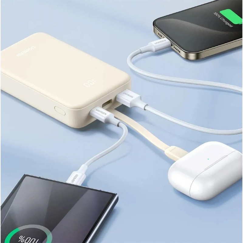 Powerbank UGREEN PB521, 20000mAh, 30W, QC + PD, fehér-4