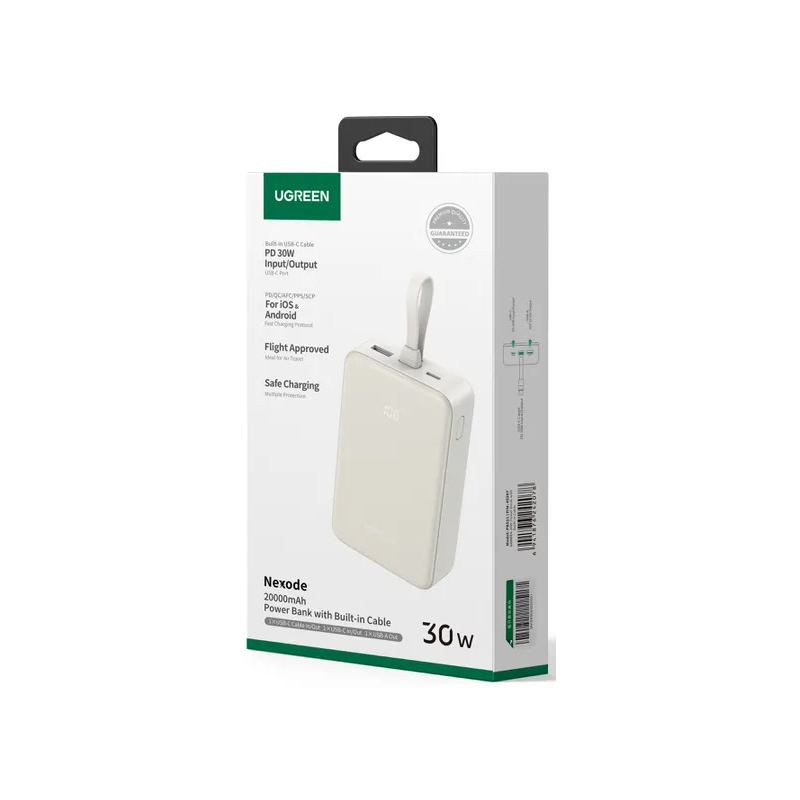Powerbank UGREEN PB521, 20000mAh, 30W, QC + PD, fehér-9