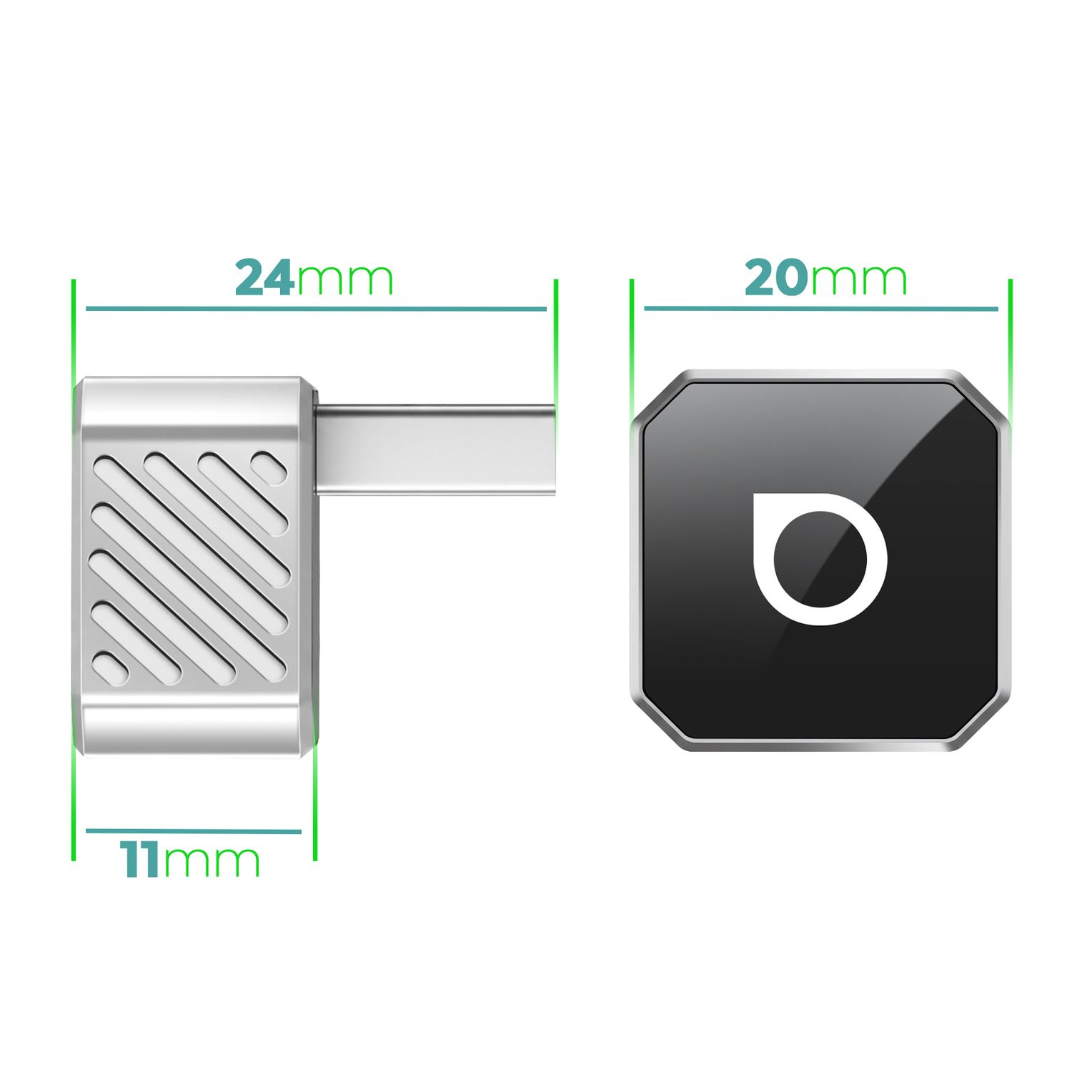 Ezüst OTTOCAST Mini Cube T3 vezeték nélküli autós adapter-2