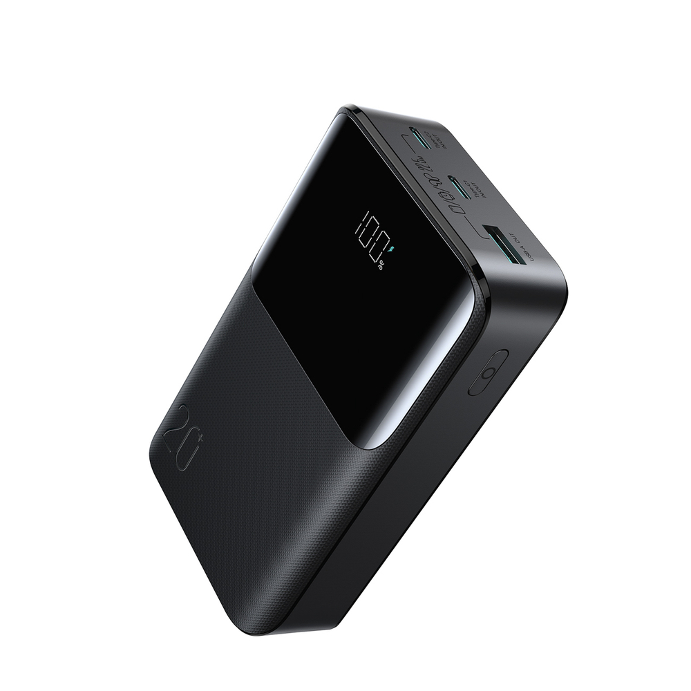 Joyroom JR-QP192 Star Series Mini 20000mAh 22.5W Powerbank digitális kijelzővel - Fekete-0