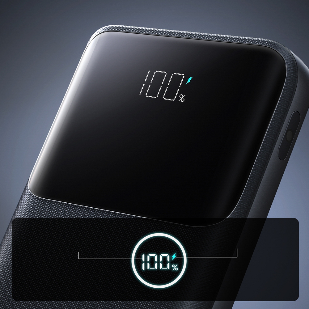 Joyroom JR-QP191 Star Series Mini 10000mAh 22.5W Powerbank digitális kijelzővel - Fekete-1