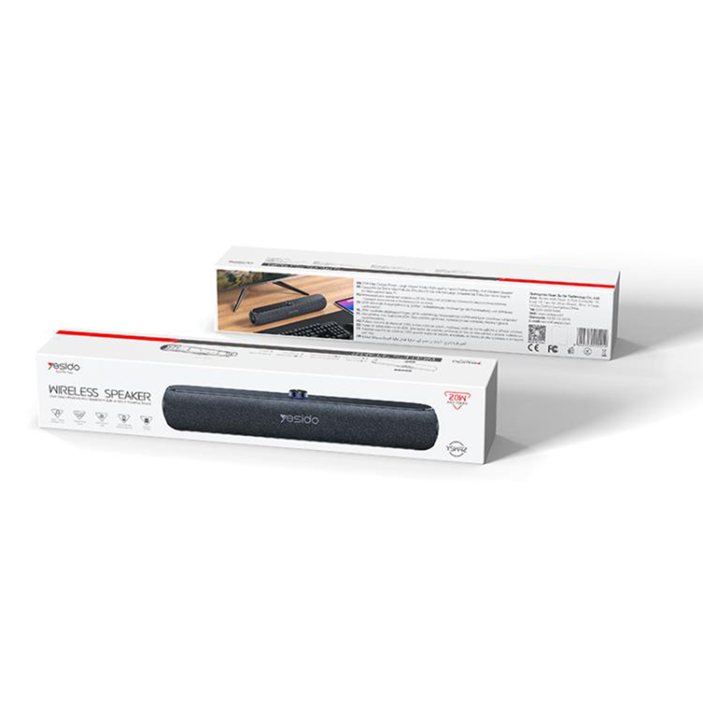 Yesido - Vezeték nélküli hangszóró (YSW42) - Bluetooth 5.3, Type-C, TF, 2000mAh, 20W - Fekete-6