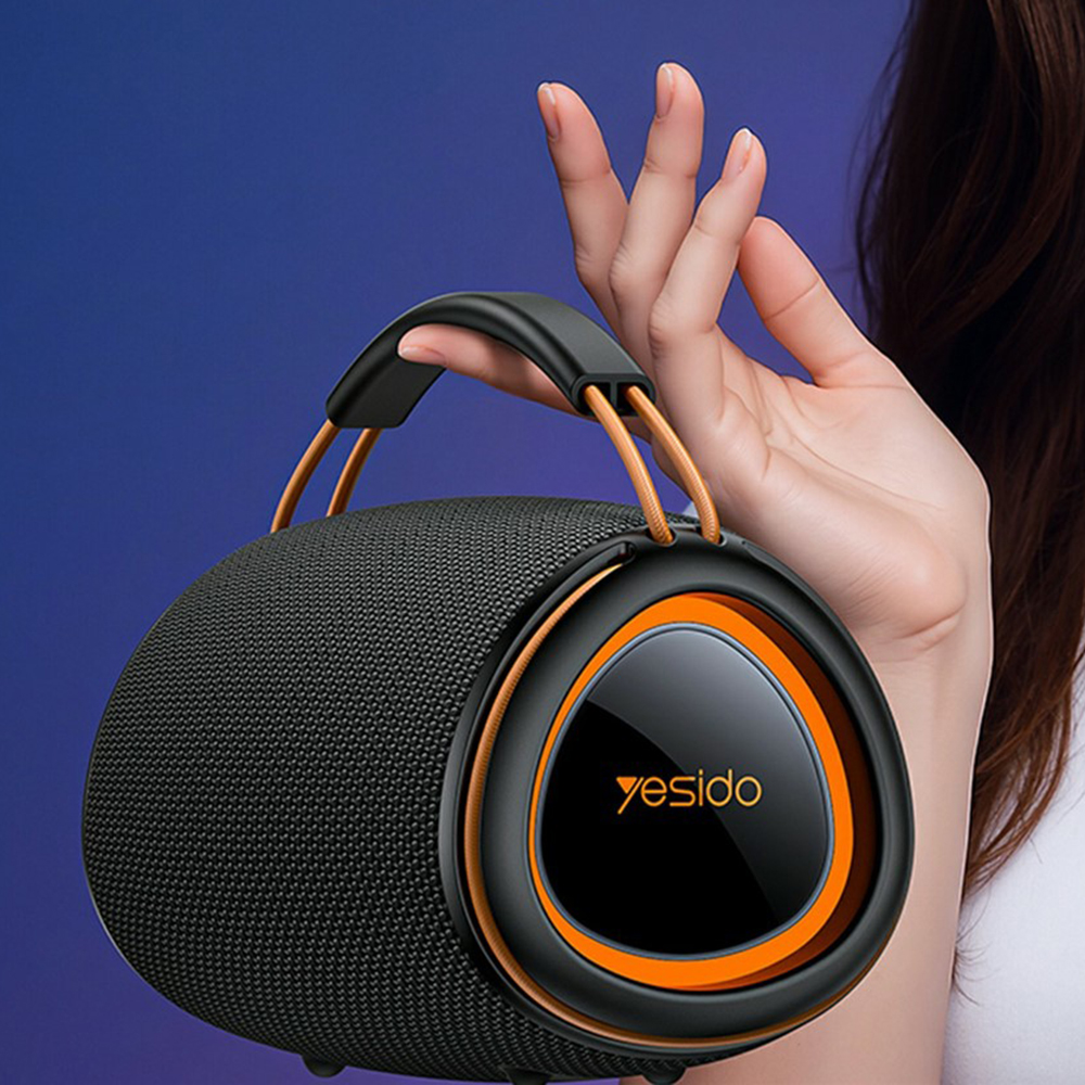 Yesido - Vezeték nélküli hangszóró (YSW39) - Bluetooth 5.3, RGB világítás, TWS, TF Kártya, USB, AUX, 1200mAh, 20W - Fekete-2