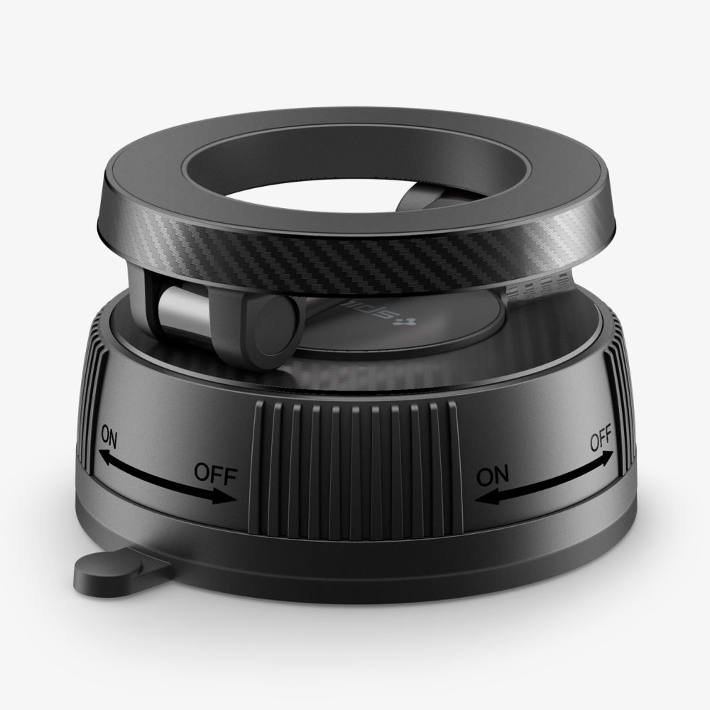 Magsafe Spigen Mft36 Vacuumlock Mágneses Műszerfalra Erősíthető Autós Telefontartó Fekete-8