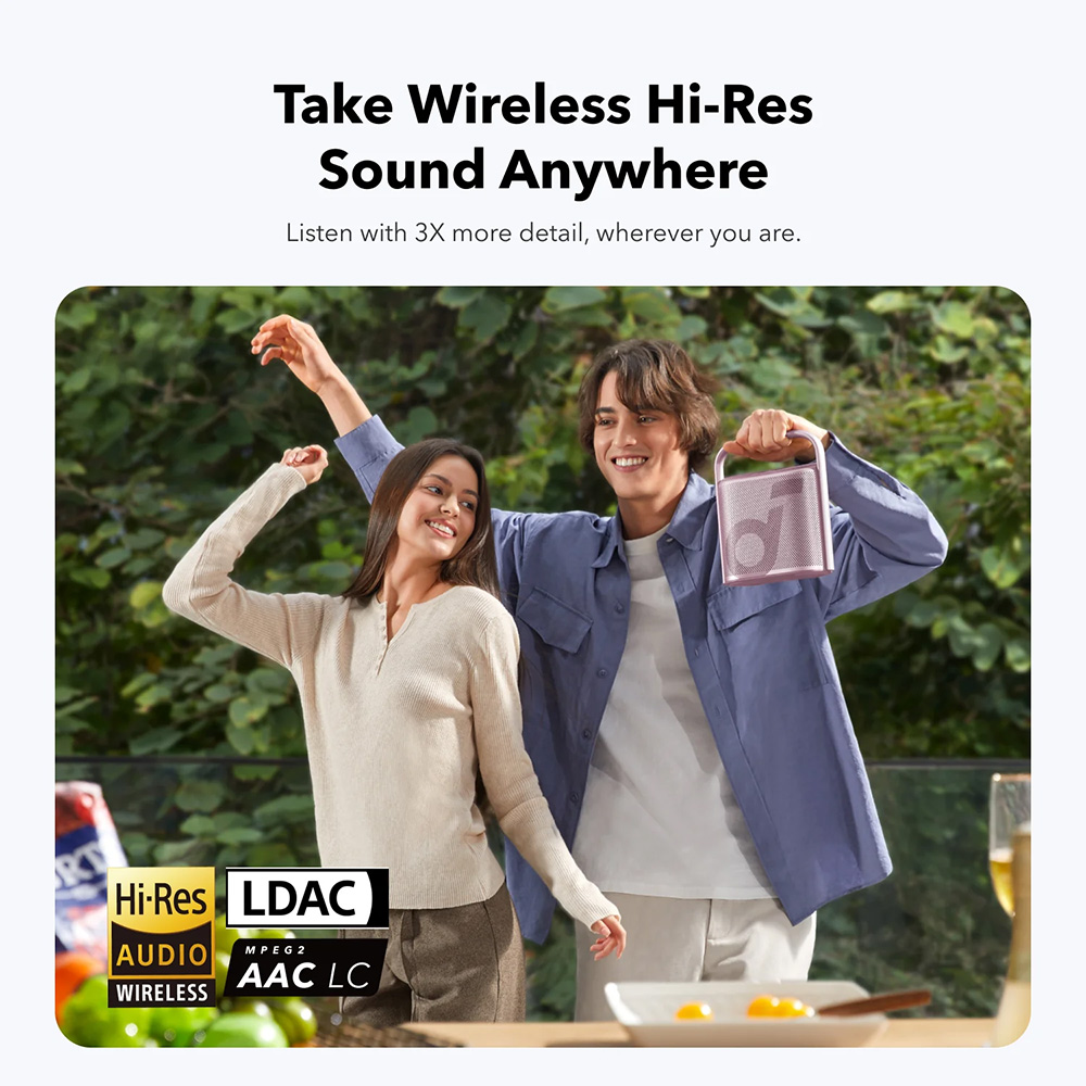 Anker - Vezeték nélküli Hangszóró SoundCore Motion X500 (A3131011) - Hi-Res, LDAC, Spatial Audio, 40W, 12 Óra Lejátszási Idő, IPX7, Alkalmazás - Fekete-5
