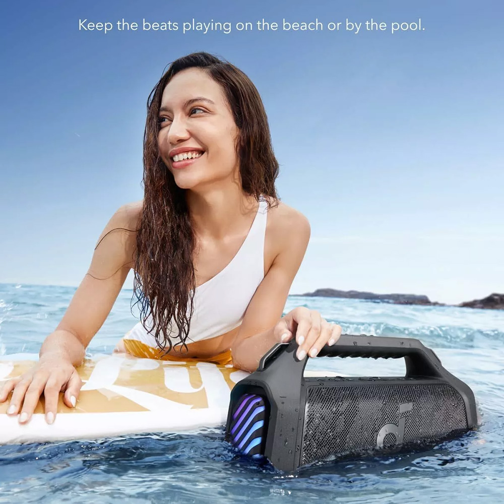 Anker - Vezeték nélküli hangszóró SoundCore Boom 2 Plus (A3134011) - Bluetooth 5.3, 140W, BassUp 2.0, Power Bank, IPX7, RGB - Fekete-4