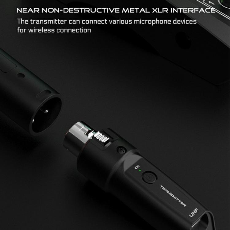 K1 vezetékes–vezeték nélküli mikrofon átalakító szett kézi dinamikus mikrofonhoz (1 adó XLR + 1 vevő 6.35 JACK)-3