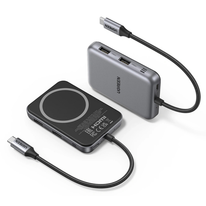 USB-C Hub UGREEN CM896 (65759), 7 az 1-ben, Szürke-1