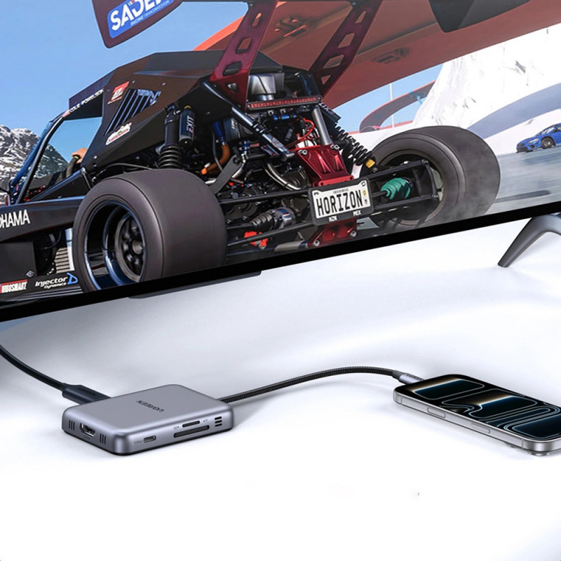 USB-C Hub UGREEN CM896 (65759), 7 az 1-ben, Szürke-3