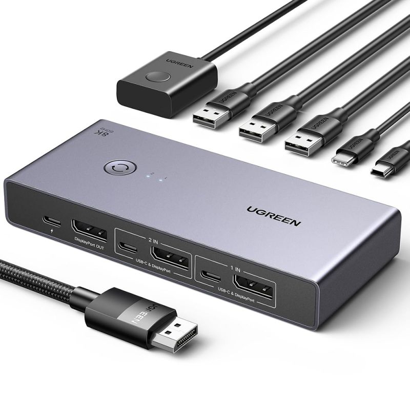 DisplayPort Switch UGREEN CM695 (25962), Fekete-0
