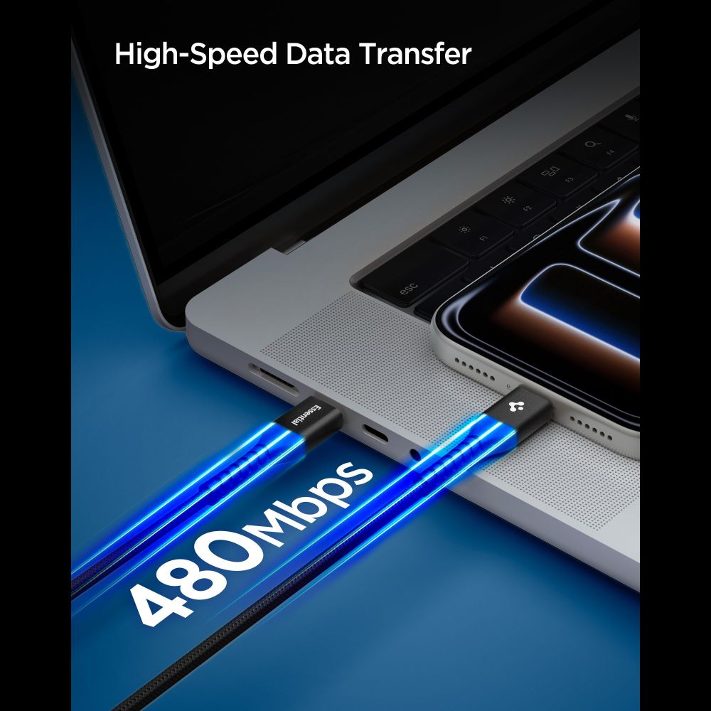 Spigen EB10010CCA Essential Type-C kábel 100w 100cm fekete-2