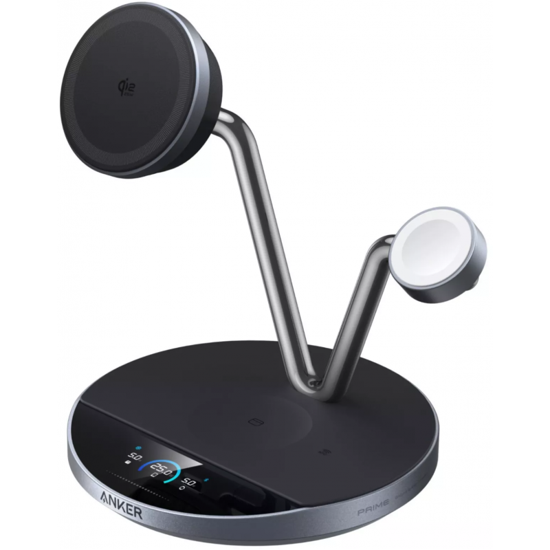 Anker Prime MagGo AirCool 3in1 vezeték nélküli töltő, 25W, fekete B25X7G11-0