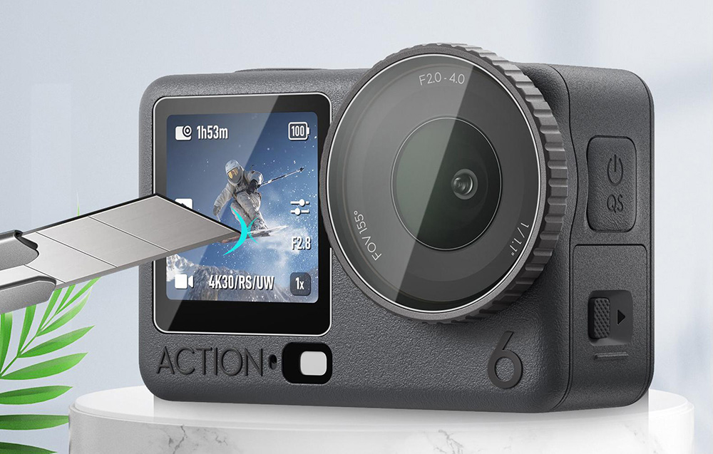 Puluz edzett üveg szett DJI Osmo Action 6-hoz (3 db) üvegfólia-3