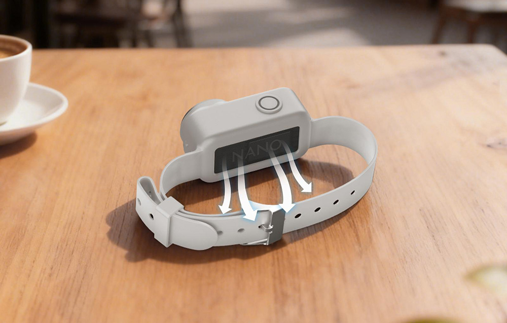 Puluz Szilikon pánt / Háziállat nyakörv DJI Osmo Nano-hoz (Szürke)-4