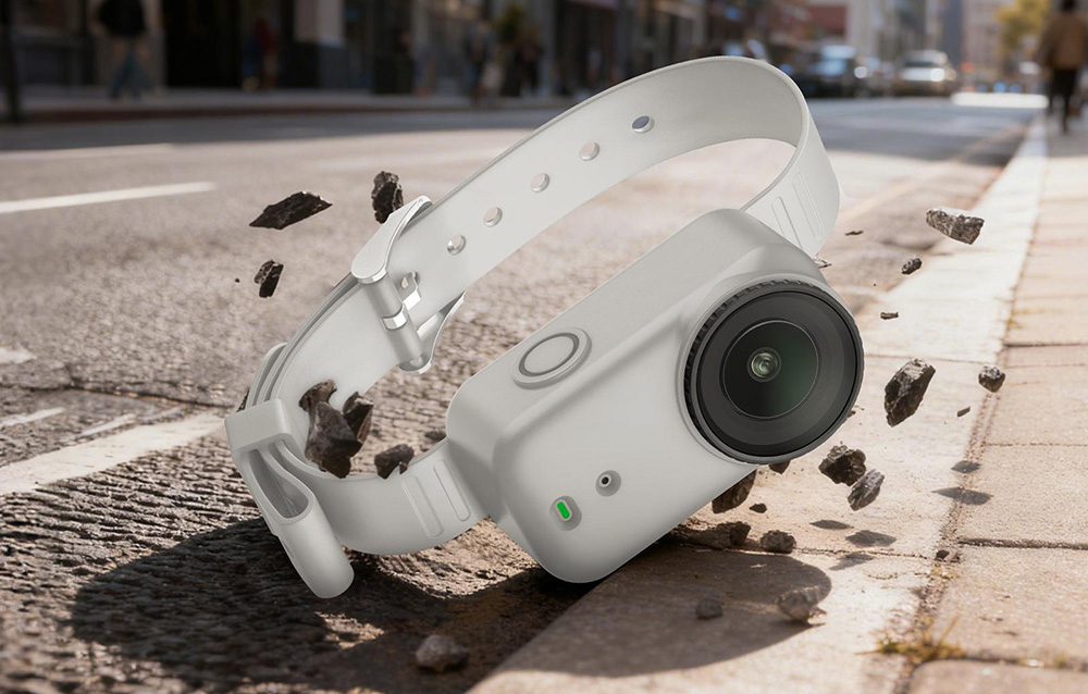 Puluz Szilikon pánt / Háziállat nyakörv DJI Osmo Nano-hoz (Szürke)-5