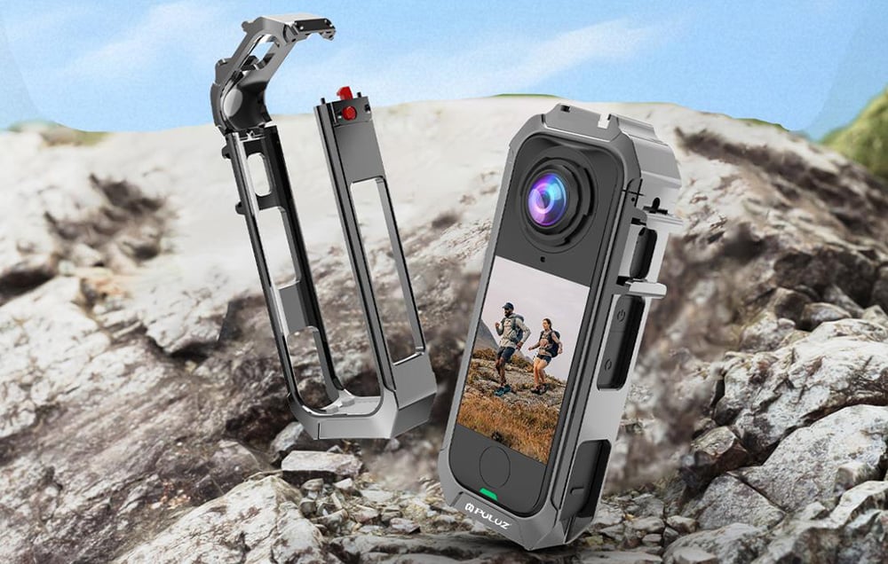 Puluz fém védő tok Insta 360 X4 Air (szürke) tok-2