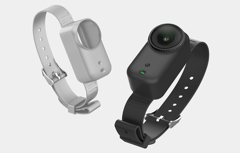 Puluz szilikon szalag / háziállat nyakörv DJI Osmo Nano-hoz (fekete)-1