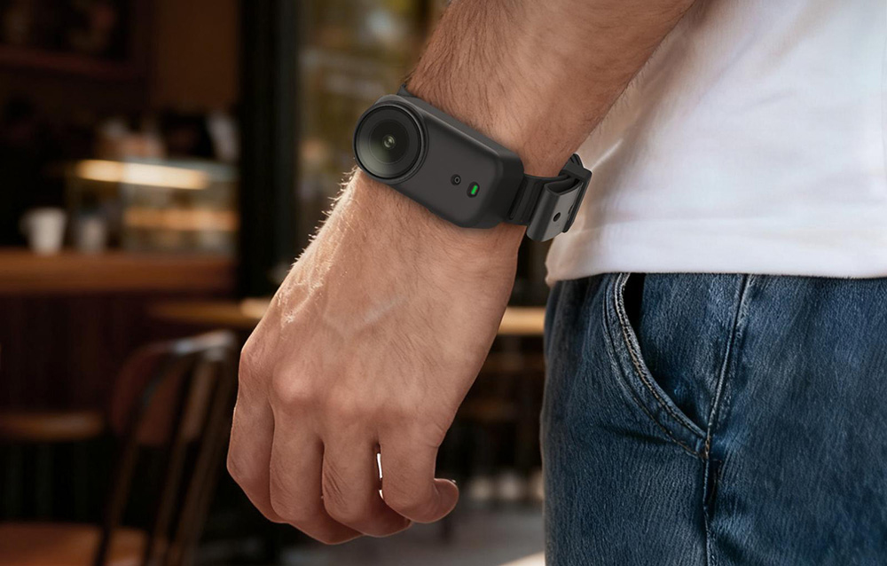 Puluz szilikon szalag / háziállat nyakörv DJI Osmo Nano-hoz (fekete)-2