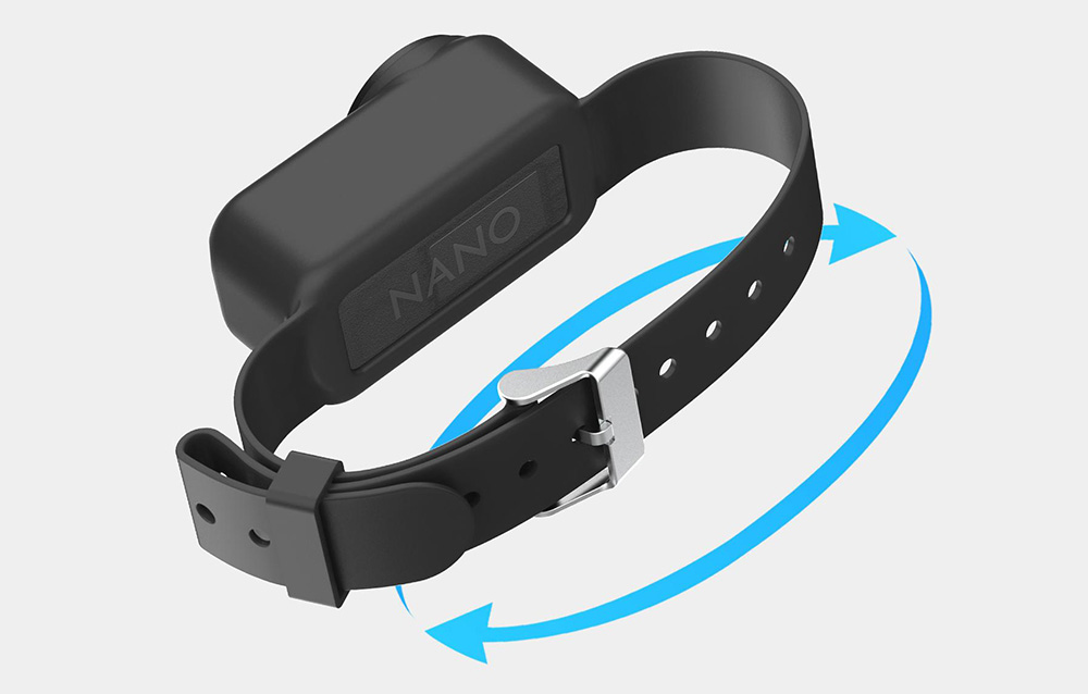 Puluz szilikon szalag / háziállat nyakörv DJI Osmo Nano-hoz (fekete)-3