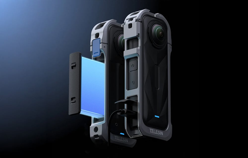 Telesin alumínium tok Insta360 X5-4