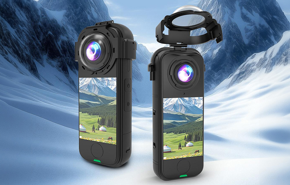 Puluz lencsevédő tok edzett üveggel Insta360 X4 Air készülékhez-5