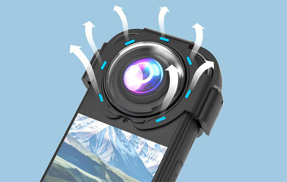 Puluz lencsevédő tok edzett üveggel Insta360 X4 Air készülékhez-6