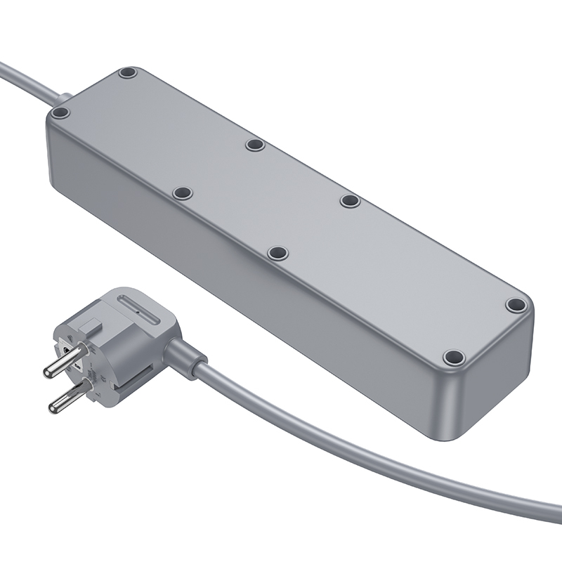 Borofone hálózati elosztó BAC9 - 3 aljzat 240V + 3xUSB + Type C - PD 20W 2 méter fekete-4