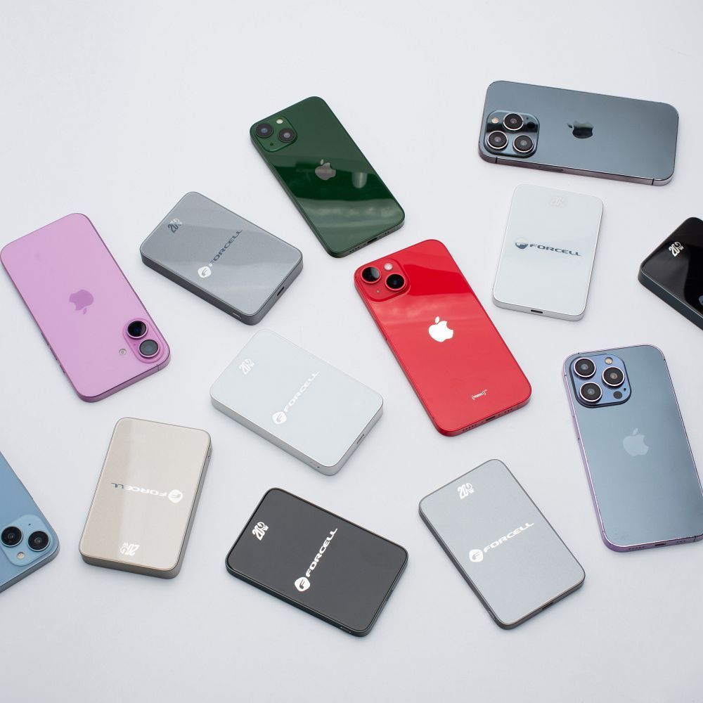 FORCELL F-ENERGY F5K8 Szuper Vékony powerbank MagSafe-kompatibilis PD3.0 QC4.0 15W 5000 mAh fekete-10