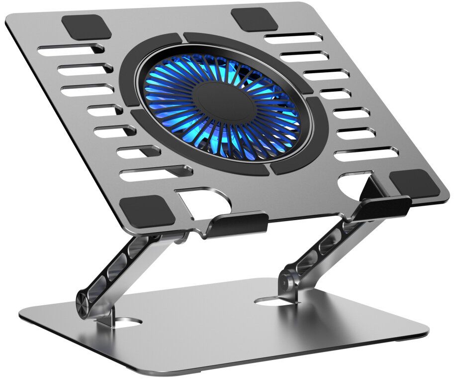 Szabályozható hűtőállvány laptophoz ART P12 1 x USB A LED alumínium-2