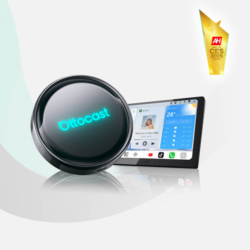 Wireless Carplay / Android Auto Adapter Ottocast OttoAibox P3 Pro iPhone / Android sorozathoz, Fekete PCS61-T-1