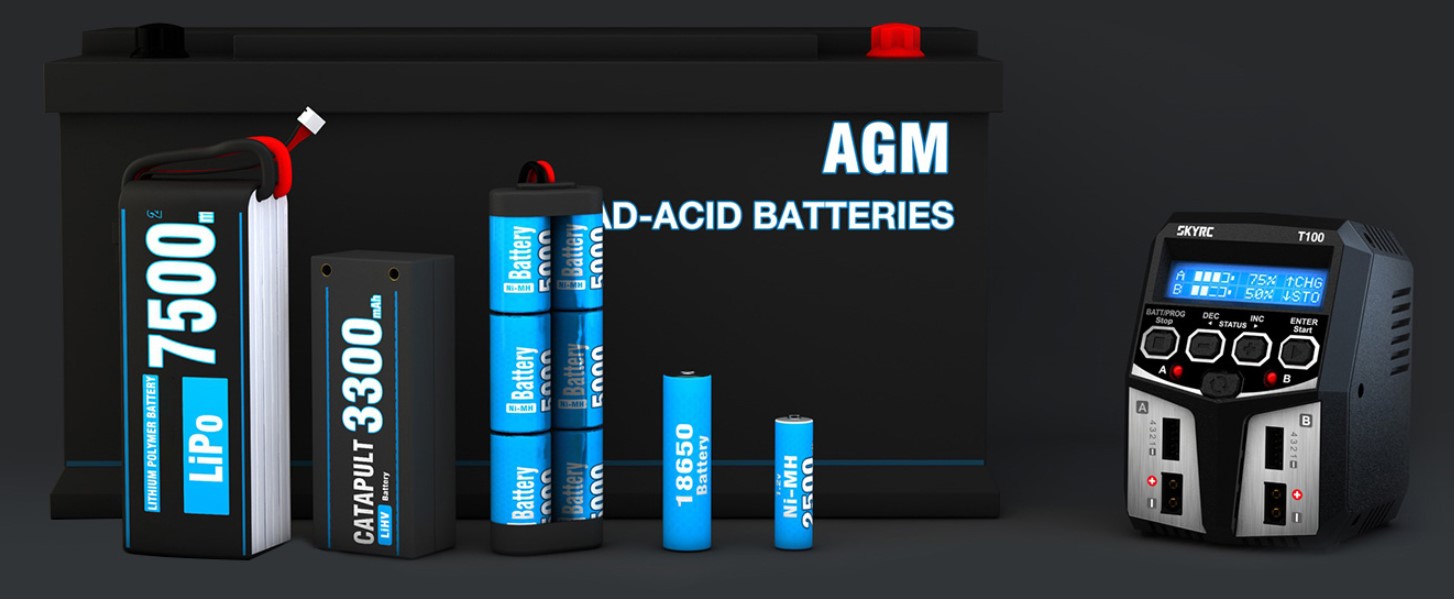 SkyRC T100 töltő 2x50W-6