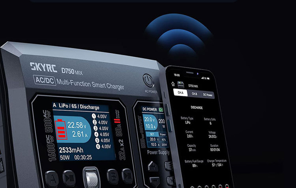 SkyRC D750 MIX Töltő-7