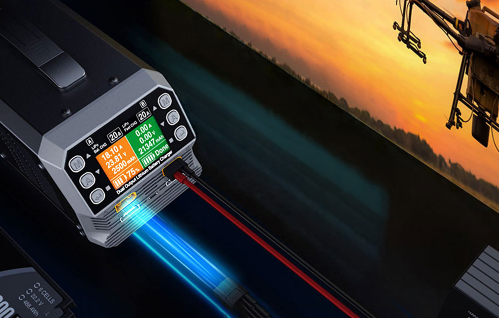 SkyRC PC1080neo Kétcsatornás Lítium Akkumulátor Töltő-6