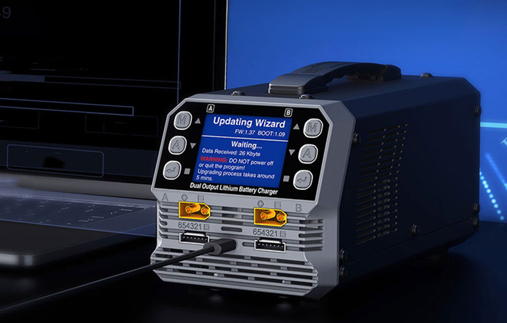 SkyRC PC1080neo Kétcsatornás Lítium Akkumulátor Töltő-11