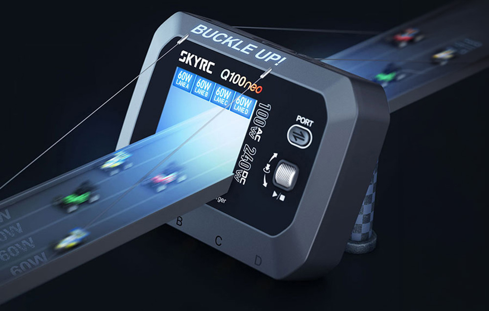 SkyRC Q100neo AC/DC Többfunkciós Intelligens Töltő-13