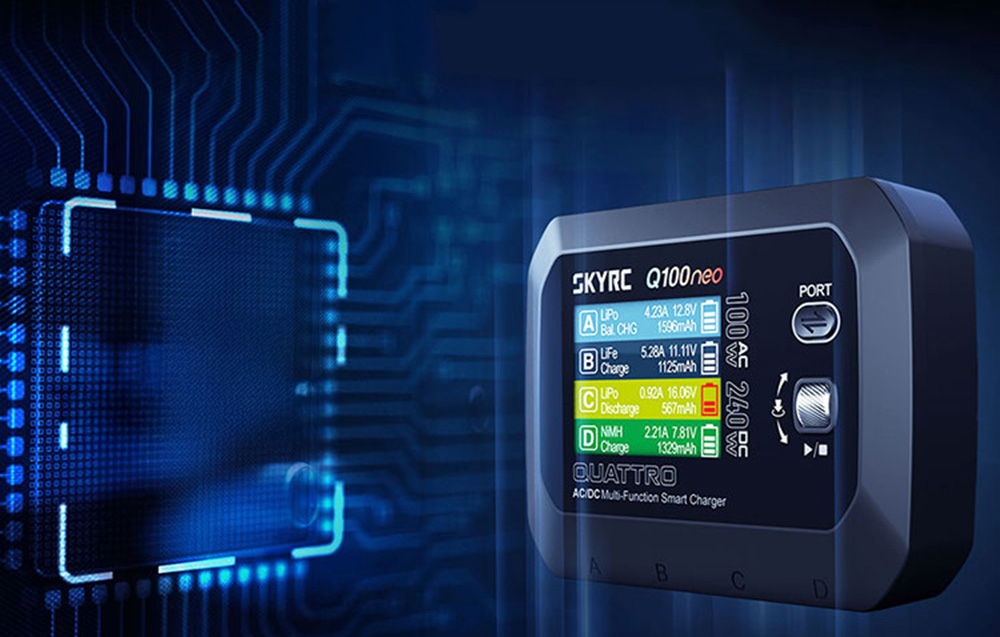 SkyRC Q100neo AC/DC Többfunkciós Intelligens Töltő-19