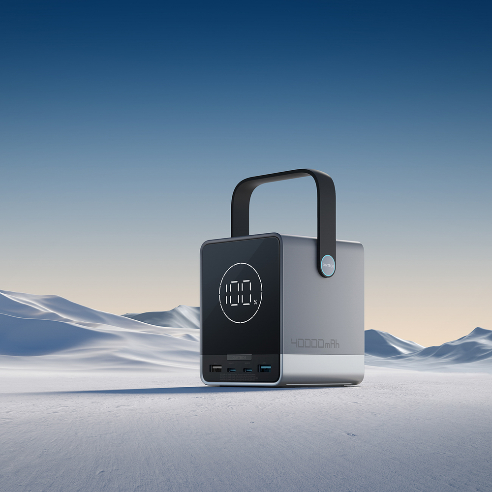 Cuktech Powerbank 300W 40000mAh vezeték nélküli töltéssel 2x USB-C + 2x USB-A - Fekete-24