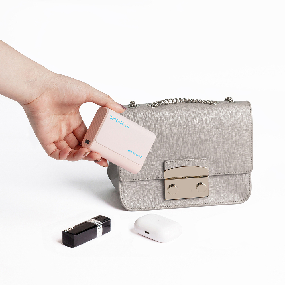 Powerbank Cuktech CP13 30W 10000mAh USB-C + USB-A - rózsaszín-3